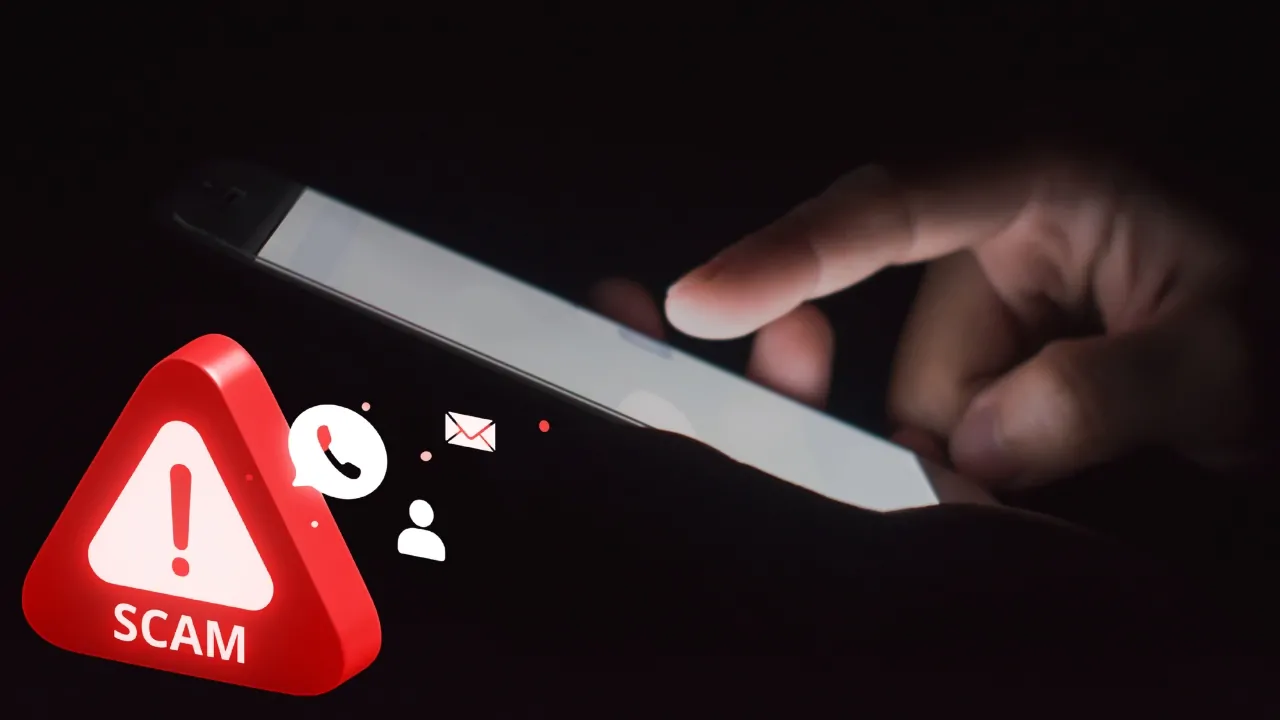 Social Security scam call shown on phone screen next to Social Security cards