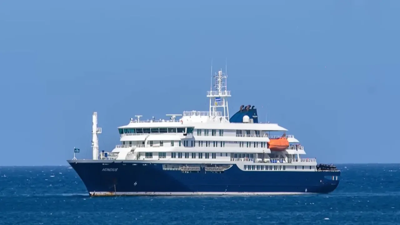 MV Hondius sails at sea after a hantavirus outbreak led to health checks for passengers