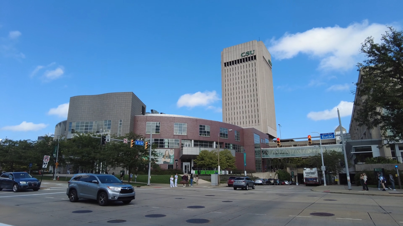 Cleveland State University campus at Euclid Avenue