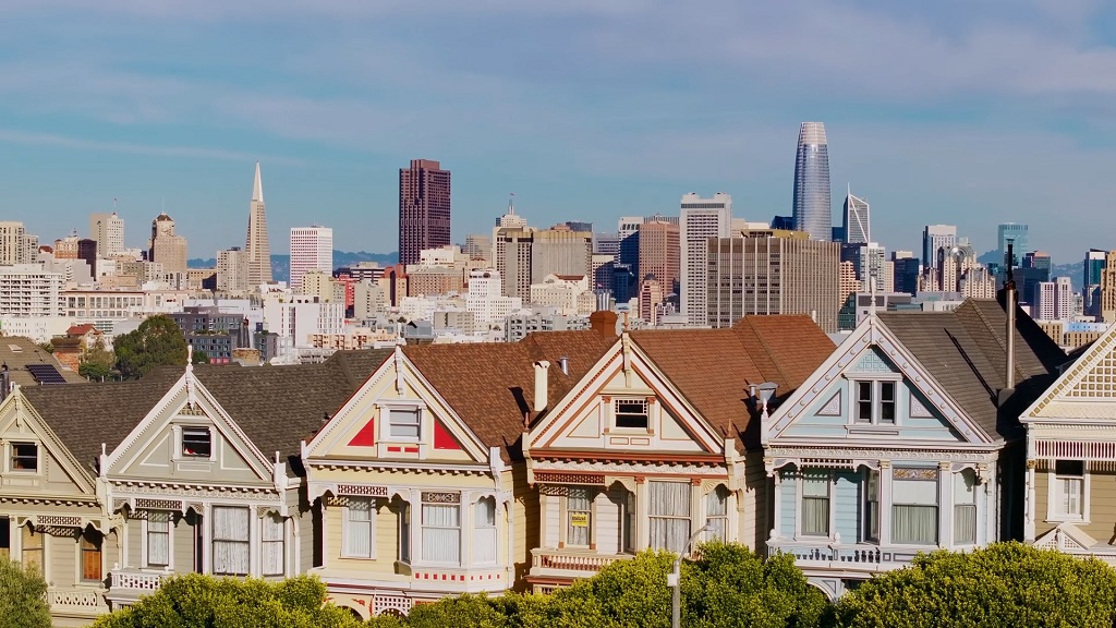 San Francisco homes and skyline, one of the most expensive major U.S. housing markets for homebuyers